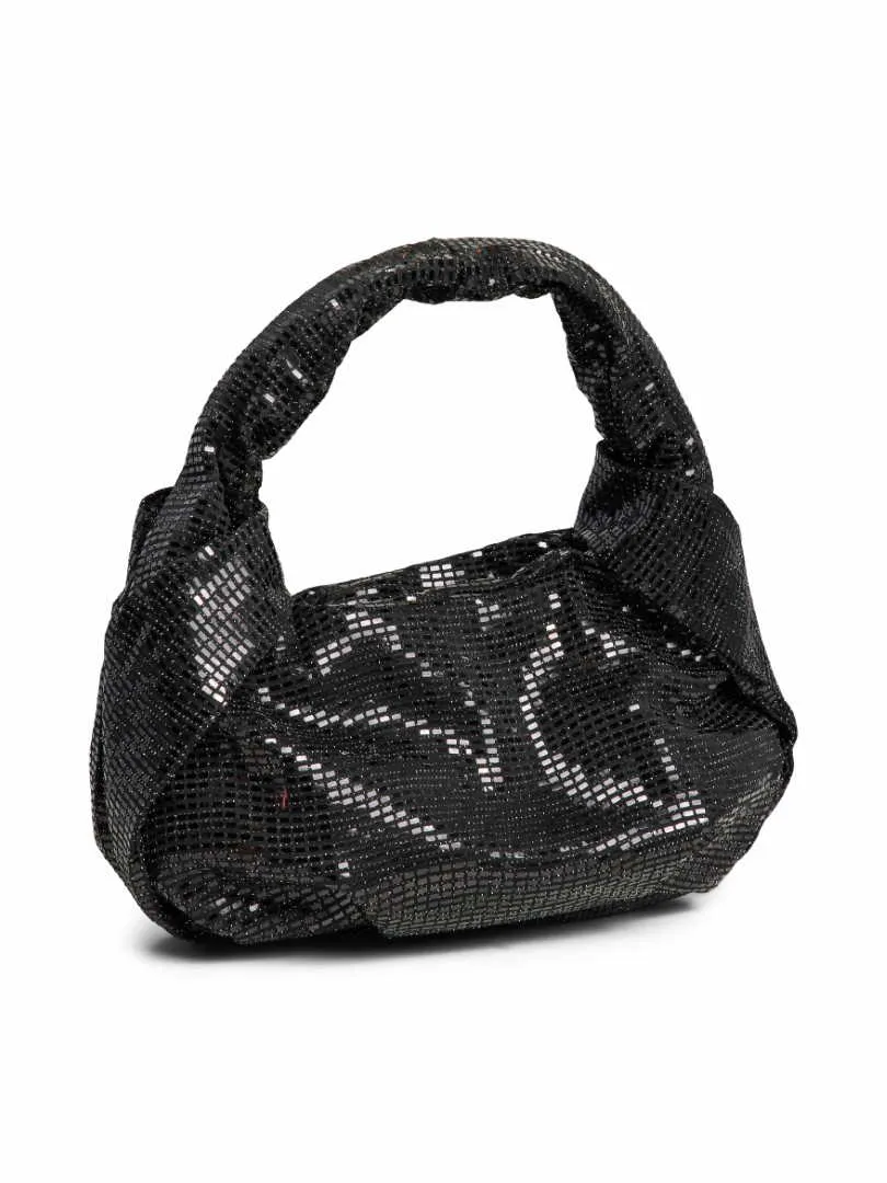 PIECES Clutch / Abendtasche Schwarz Textil PIECES Clutch / Abendtasche Schwarz Textil