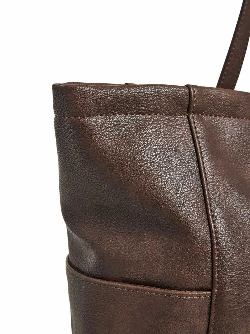 PIECES Shopper Braun Lederimitat PIECES Shopper Braun Lederimitat