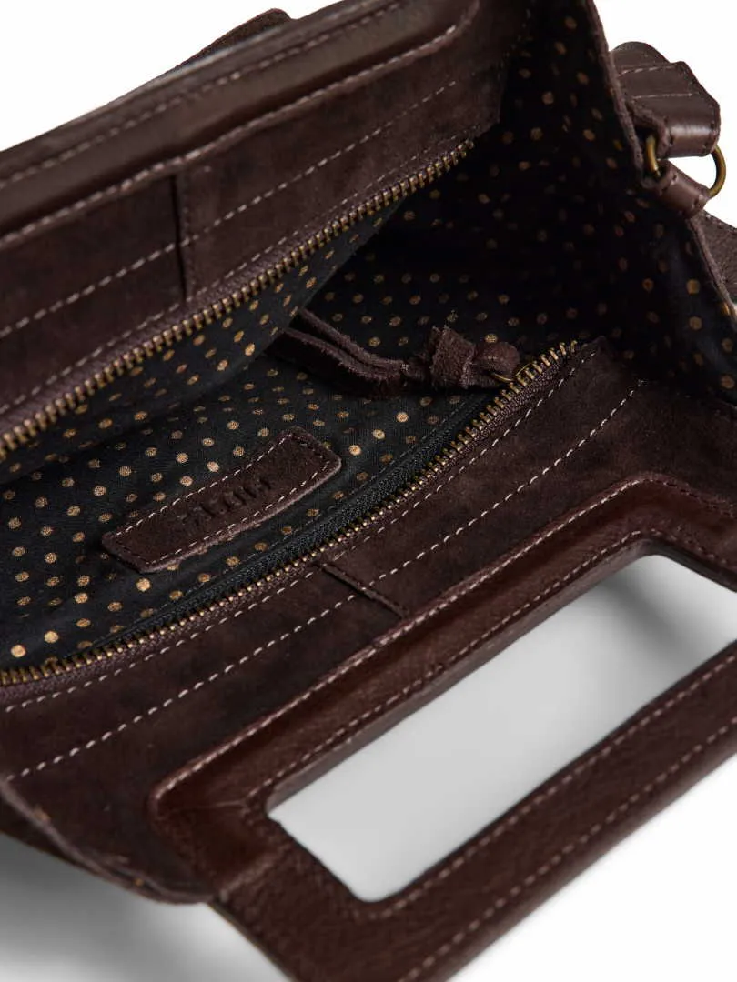 PIECES Henkeltasche Braun Leder PIECES Henkeltasche Braun Leder