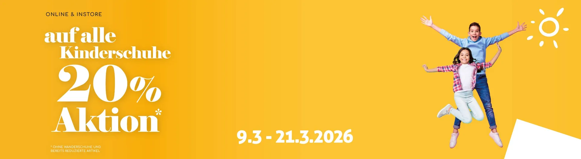 20% auf alle Kinderschuhe