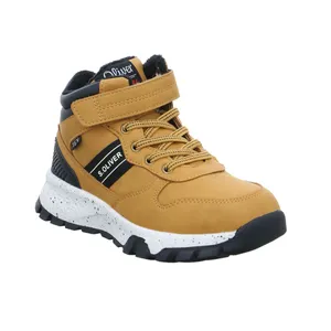 S.OLIVER Stiefel Jungen-Winter-Bottine Camel Lederimitat 
