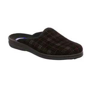 * Hausschuhe Schwarz Synthetik * Hausschuhe Schwarz Synthetik