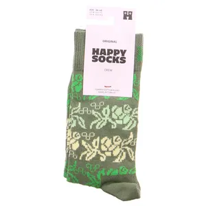 HAPPY SOCKS Blumen & Blätter Freizeitsocken Grün Textil HAPPY SOCKS Blumen & Blätter Freizeitsocken Grün Textil