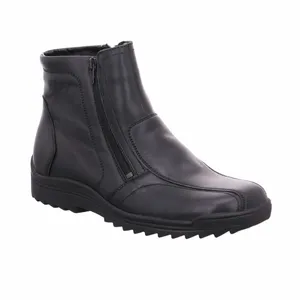 WALDLÄUFER Herbst- Winterstiefel Schwarz Leder 