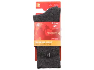 ROHNER Wandersocke leicht Funktions-Socken Grau Textil 