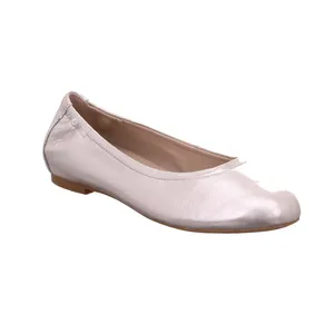 CAPRICE mit Wechselfussbett Ballerina Silber Leder CAPRICE mit Wechselfussbett Ballerina Silber Leder