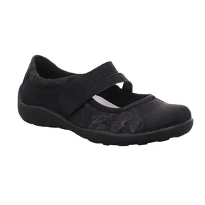 REMONTE mit Wechselfussbett Ballerina Schwarz Lederimitat REMONTE mit Wechselfussbett Ballerina Schwarz Lederimitat