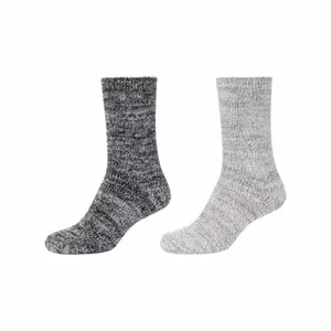 CAMANO Socken flauschig 2-ER Pack Freizeitsocken Schwarz Textil 