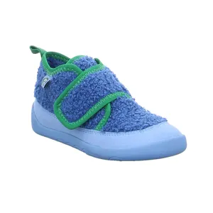 AFFENZAHN Kinder-Hausschuh Blau Textil  Komfortschuh 