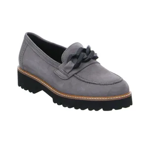 GABOR Slipper Grau Leder GABOR Slipper Grau Leder