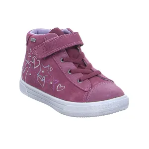 LURCHI Mädchensneaker Kleinkinder-Halbschuh Klett Bordeau Leder 