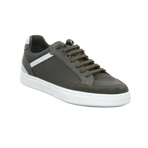 GEOX Halbschuhe Sneaker Stoff Olive Synthetik 