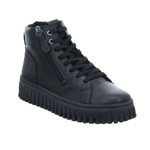 TAMARIS Mid Cut Sneaker Schwarz Leder TAMARIS Mid Cut Sneaker Schwarz Leder