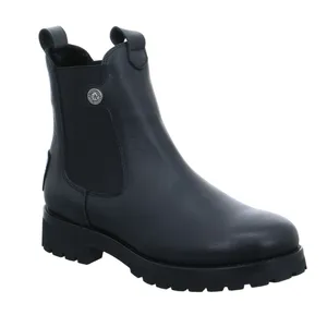 PANAMA JACK Boot Schwarz Leder  mit Lammfell-Futter 