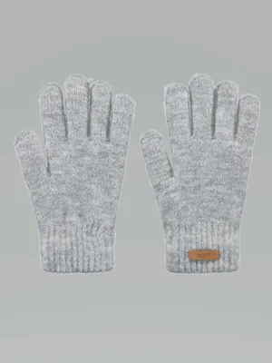 BARTS Finger Strickhandschuh Grau Textil BARTS Finger Strickhandschuh Grau Textil