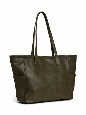 PIECES Shopper Khaki Lederimitat PIECES Shopper Khaki Lederimitat