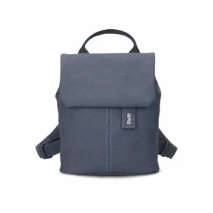 ZWEI Rucksack Blau Lederimitat 