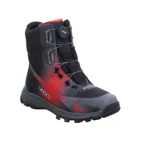 VADO Schneestiefel Junge Jungen- Snowboot Membran Grau Textil 