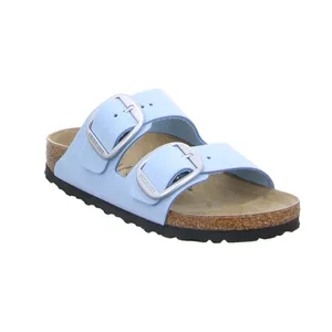 BIRKENSTOCK Bio-Fussbett Hellblau Leder 