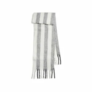PIECES 200x35cm, Fransen Schal Grau Textil 
