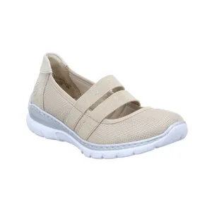RIEKER Ballerina Beige Textil RIEKER Ballerina Beige Textil