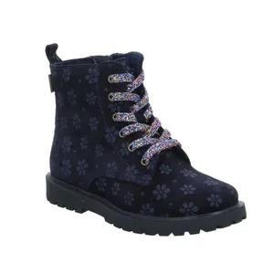 SCHUHENGEL Kleinkinder-Winterstiefel Blau Leder Schnürstiefel SCHUHENGEL Kleinkinder-Winterstiefel Blau Leder Schnürstiefel