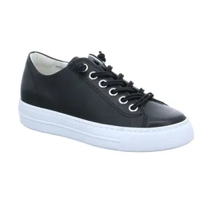 PAUL GREEN Sneaker Schwarz Leder  mit Wechselfussbett 