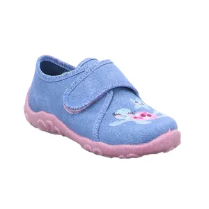 SUPERFIT Mädchenhausschuh Kinder-Hausschuh Blau Textil SUPERFIT Mädchenhausschuh Kinder-Hausschuh Blau Textil