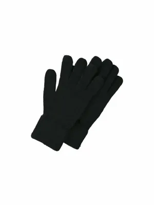 PIECES Armabschluss mit Umschlag Strickhandschuh Schwarz Textil PIECES Armabschluss mit Umschlag Strickhandschuh Schwarz Textil