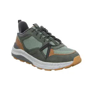 WALDLÄUFER Halbschuhe Sneaker Stoff Khaki Leder 