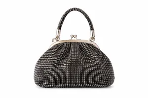 LA STRADA Clutch / Abendtasche Schwarz Synthetik LA STRADA Clutch / Abendtasche Schwarz Synthetik