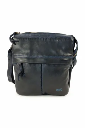 BEAR DESIGN Umhängetasche Dunkelblau Leder BEAR DESIGN Umhängetasche Dunkelblau Leder