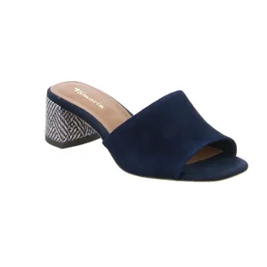 TAMARIS Pantolette Navy Leder TAMARIS Pantolette Navy Leder