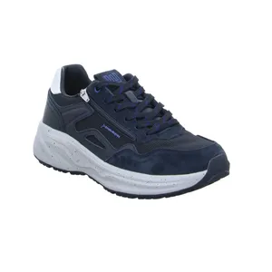 WALDLÄUFER Halbschuhe Sneaker Stoff Blau Leder 