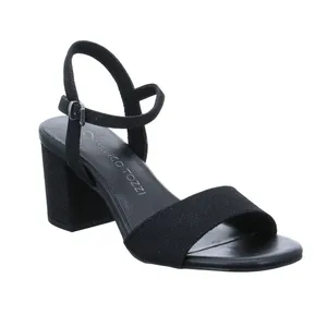 MARCO TOZZI Sandalette Schwarz Textil 