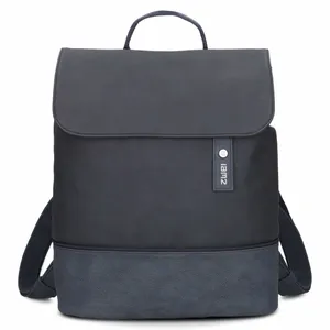 ZWEI Rucksack Blau Lederimitat 