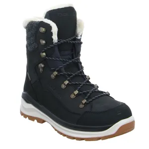 LOWA Snowboots Damen Schwarz Leder  mit Gore-Tex 