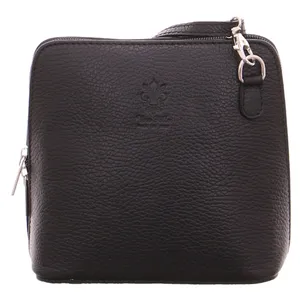 * Umhängetasche Schwarz Leder * Umhängetasche Schwarz Leder
