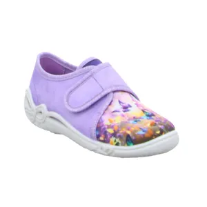 SUPERFIT Kinder-Hausschuh Flieder Textil  Mädchenhausschuh 