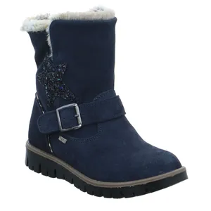 SCHUHENGEL Kleinkinder-Winterstiefel Dunkelblau Leder Stiefelette SCHUHENGEL Kleinkinder-Winterstiefel Dunkelblau Leder Stiefelette