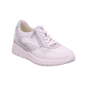 WALDLÄUFER "Confor Pur" Comfort-Schnürer Weiss Leder 
