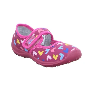 FISCHER Mädchen Kinder-Hausschuh Dunkelrot Textil FISCHER Mädchen Kinder-Hausschuh Dunkelrot Textil