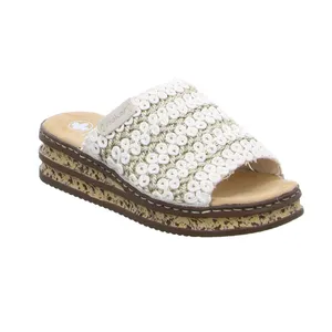 RIEKER Pantolette Offwhite Textil RIEKER Pantolette Offwhite Textil