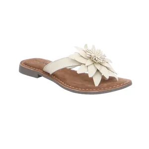 SCHUHENGEL Zehentrenner-FlipFlop Offwhite Leder SCHUHENGEL Zehentrenner-FlipFlop Offwhite Leder