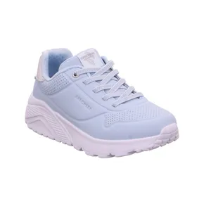 SKECHERS Sneaker Mädchen-Halbschuh Binder Hellblau Lederimitat 