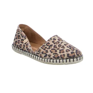 VERBENAS Espadrille-flach Leopard Leder 