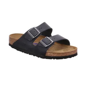 BIRKENSTOCK Bio-Mûles Schwarz Leder 
