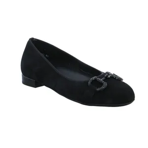 ARA mit Wechselfussbett Comfort-Ballerina Schwarz Leder ARA mit Wechselfussbett Comfort-Ballerina Schwarz Leder