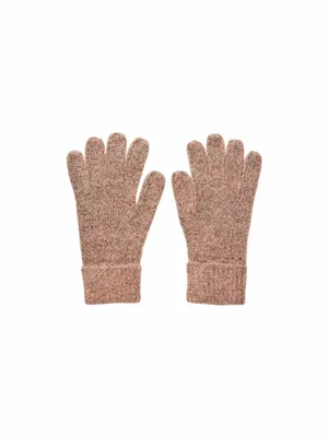 PIECES Armabschluss mit Umschlag Strickhandschuh Rosa Textil PIECES Armabschluss mit Umschlag Strickhandschuh Rosa Textil