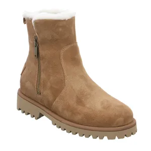 SCHUHENGEL Boot Cognac Leder  mit Wollfutter 